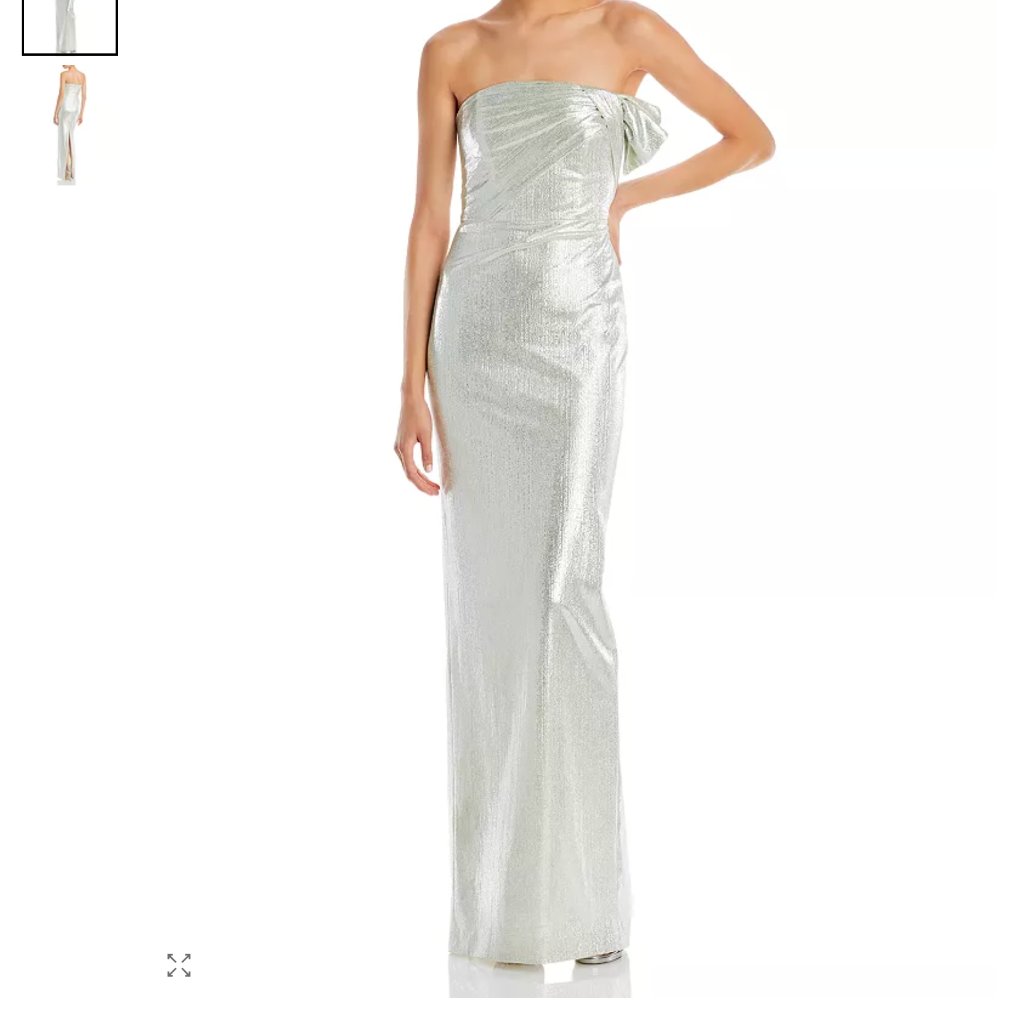 Black Halo Eve Divina Strapless Gown  Luxe GlowMetallic  8